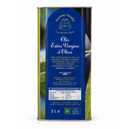 Extra Virgin Olive Oil in 3L tin - Frantoio Galatea